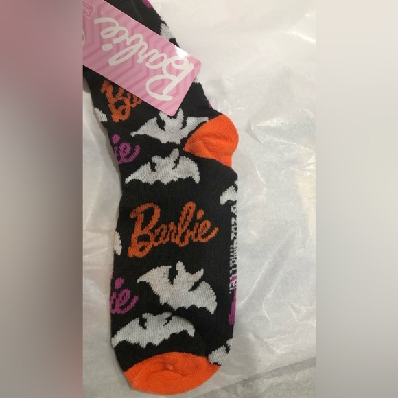 Barbie bat printed black halloween socks size 9-11‎ new - Picture 5 of 6